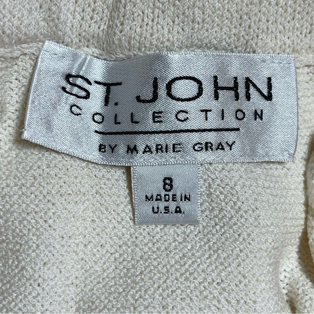 St John Evening Collection 2 Piece Blazer Skirt Tie/Button Front - Picture 12 of 16